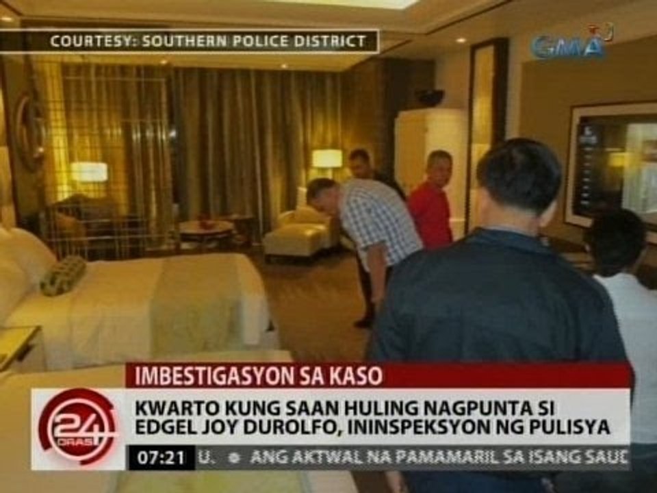 24 Oras: Kwarto kung saan huling nagpunta si Egel Joy Durolfo, ininspeksyon ng pulisya