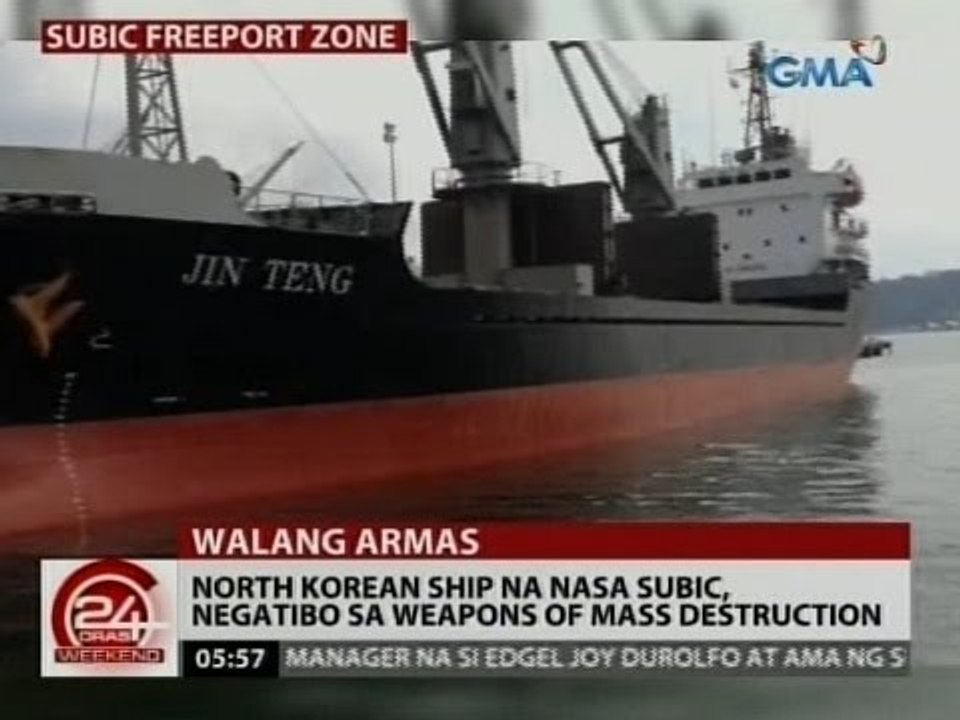 24 Oras: North Korean ship na nasa Subic, negatibo sa weapons of mass destruction
