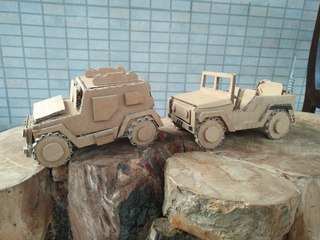 Cách làm xe jeep bằng giấy
