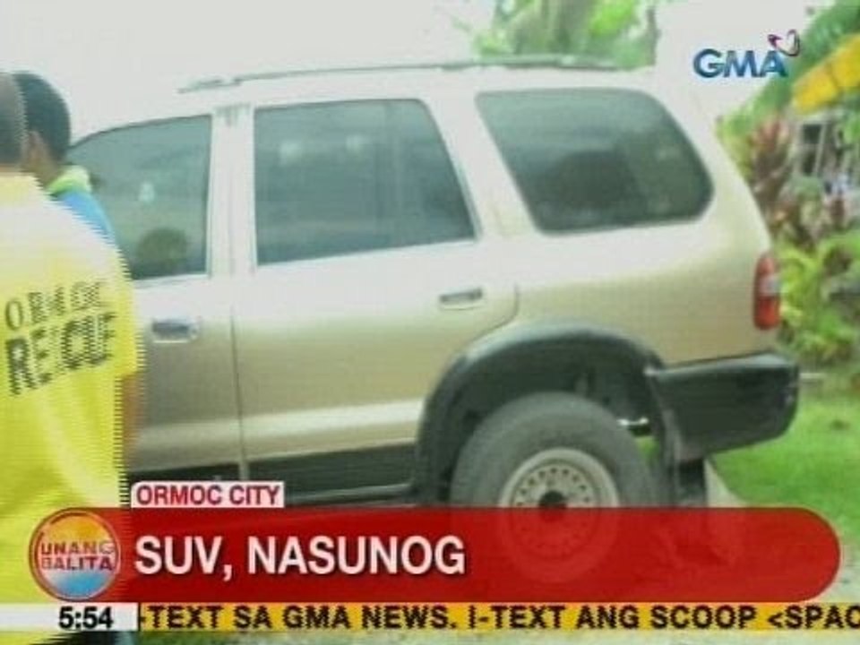 UB: SUV, nasunog sa Ormoc City