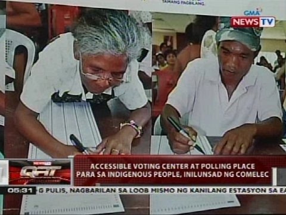 QRT: Accessible voting center at polling place para sa indigenous people, inilunsad ng Comelec