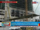 Sunog, sumiklab sa third floor ng ginagawang condominium building sa Mandaluyong City