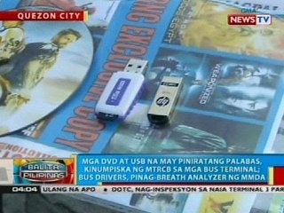 Mga DVD at USB na may piniratang palabas, kinumpiska ng MTRCB sa mga bus terminal