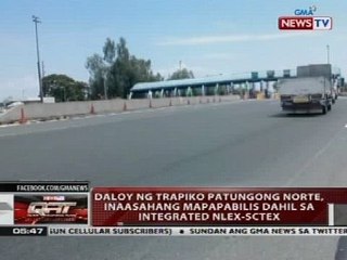 Daloy ng trapiko patungong norte, inaasahang mapapabilis dahil sa intergrated NLEX-SCTEX