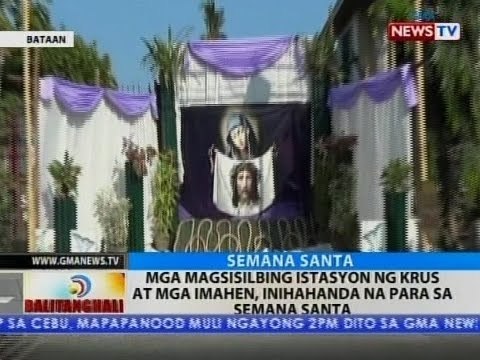 BT: Mga magsisilbing istasyon ng Krus at mga imahen, inihahanda na para sa Semana Santa