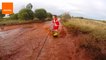 Santas Sleigh Across Flooded Uluru