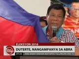 24 Oras: Giit ni Duterte, 'di  mauuwi sa diktadurya ang kanyang pamumuno sakaling maging pangulo