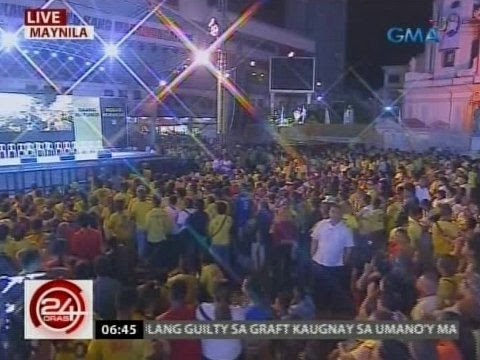 24 Oras: Procclamation rally ni Alfredo Lim, dinaluhan nina Roxas-Robredo