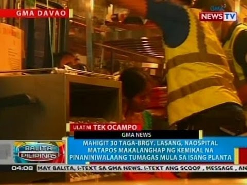 BP: Mahigit 30, naospital matapos makalanghap ng kemikal na tumagas umano mula sa isang planta