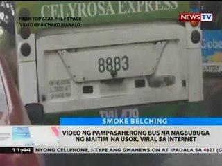 BT: Video ng pampasaherong bus na nagbubuga ng maitim na usok, viral sa internet
