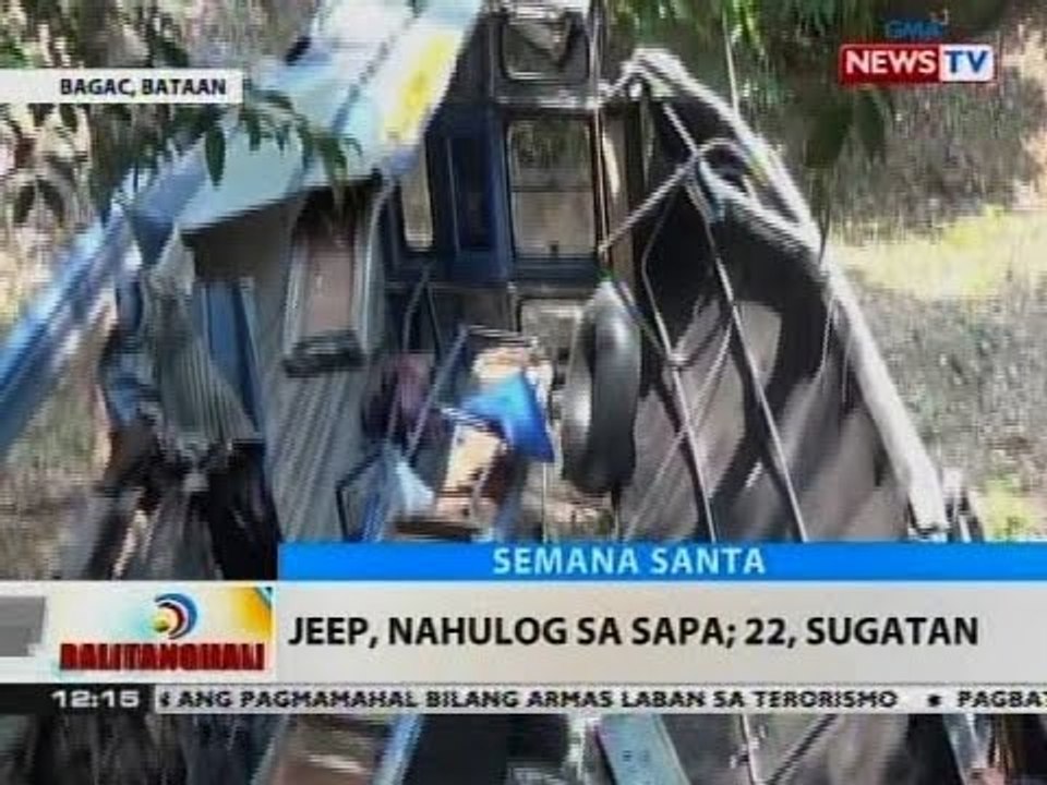BT: Jeep, nahulog sa sapa; 22, sugatan