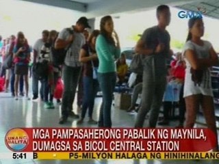 UB: Mga pampasaherong pabalik ng Maynila, dumagsa sa Bicol Central Station