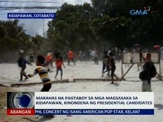 SAKSI: Marahas na pagtaboy sa mga magsasaka sa Kidapawan, kinondena ng mga presidentiables