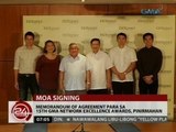 24 Oras: Memorandum of Agreement para sa 15th GMA Network Excellence Awards, pinirmahan