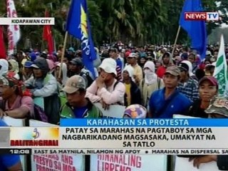 Patay sa marahas na pagtaboy sa mga nagbarikadang magsasaka, umakyat na sa tatlo