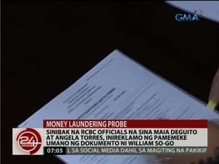 24 Oras: Sinibak na mga RCBC officials, inireklamo ng pamemeke umano ng dokumento ni William So-Go