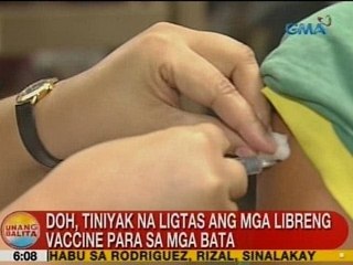 UB: DOH, tiniyak na ligtas ang mga libreng dengue vaccine para sa mga bata