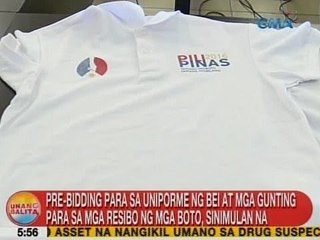 UB: Pre-bidding para sa uniporme ng BEI at mga gunting para sa mga resibo ng mga boto, sinimulan na