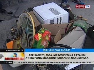 Appliances, mga improvised na patalim at iba pang mga kontrabando, nakumpiska