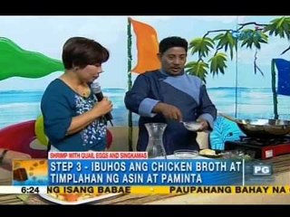 Shrimp with quail eggs and singkamas, hinain ni Chef Boy Logro sa ‘Unang Hirit’