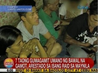 UB: 7 taong gumagamit umano ng bawal na gamot, arestado sa isang raid sa Maynila