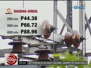 24 Oras: P0.22/kWh, dagdag-singil sa Meralco ngayong Abril