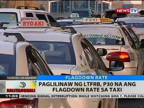 BT: Paglilinaw ng LTFRB, P30 na ang flagdown rate sa taxi