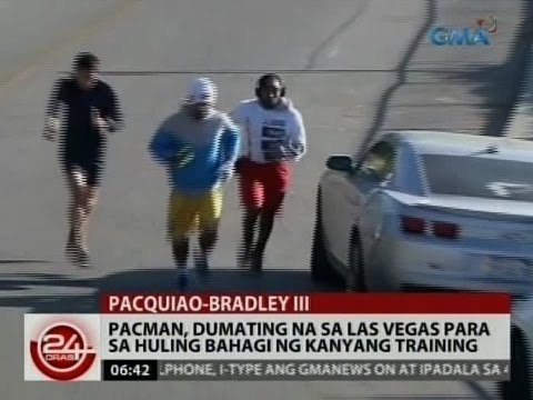24 Oras: Pacman, dumating na sa Las Vegas para sa huling bahagi ng kanyang training