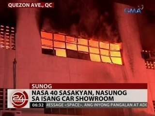 24 Oras: Nasa 40 sasakyan,  nasunog sa isang car showroom