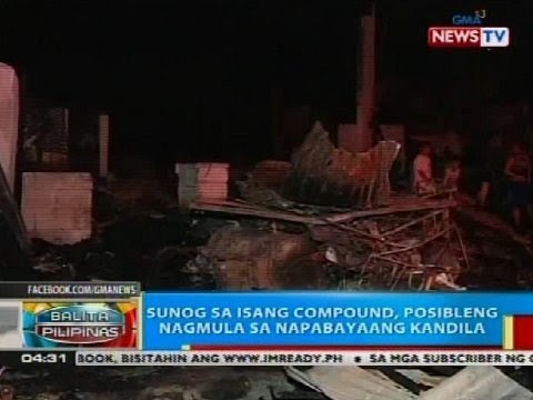 Sunog sa isang compound sa Las Piñas, posibleng nagmula sa napabayaang kandila