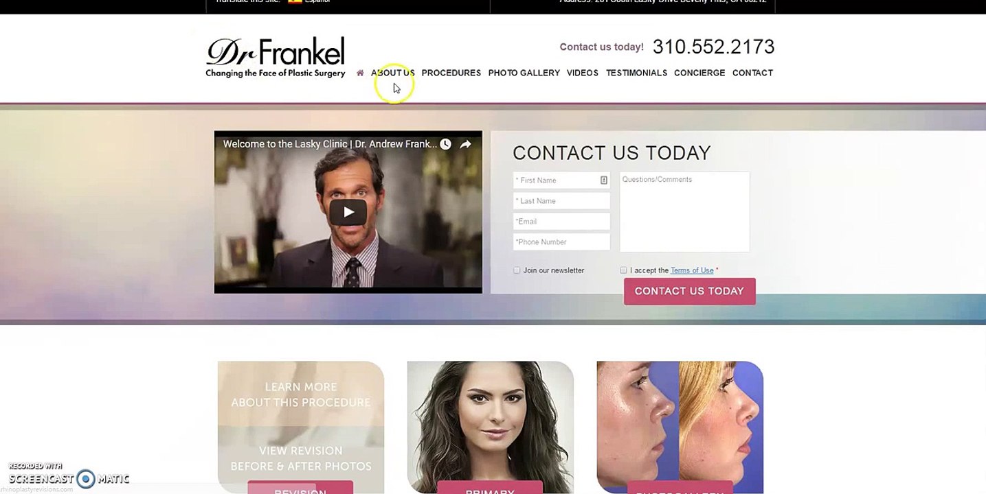 RhinoplastyRevisions.com Website