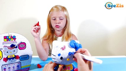 ✔ Хелло Китти. Девочка Маша раскрашивает новую Игрушку / Hello Kitty. Masha paints her new toy ✔