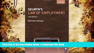 Free [PDF] Download  Selwyn s Law of Employment  BOOK ONLINE