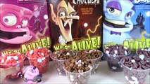 HALLOWEEN Cereal Surprise! COUNT CHOCULA! SHOPKINS BLIND BAGS INSIDE OUT Toys!