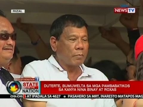 SONA: Duterte, bumuwelta sa mga pambabatikos sa kanya nina Binay at Roxas