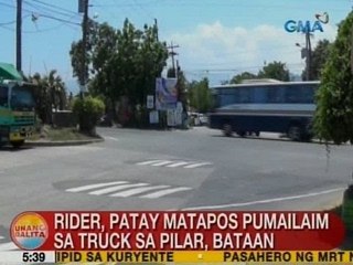 UB: Rider, patay matapos pumailalim sa truck sa Pilar, Bataan