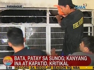 UB: Bata, patay sa sunog sa Parañaque City; kanyang ina at kapatid, kritikal