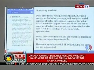 SONA: Dayaan umano sa ilang polling precinct na ipinost sa social media, itinanggi ng Comelec