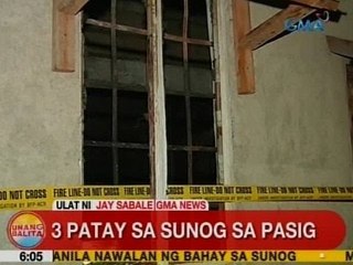 UB: 3 patay sa sunog sa Pasig City