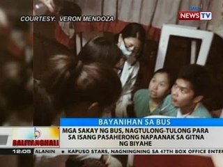 BT: Mga sakay ng bus, nagtulong-tulong para sa isang pasaherong napaanak sa gitna ng biyahe