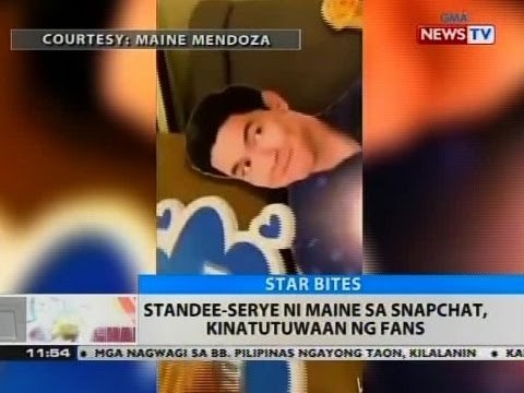 BT: Standee-serye ni Maine sa snapchat, kinatutuwaan ng fans