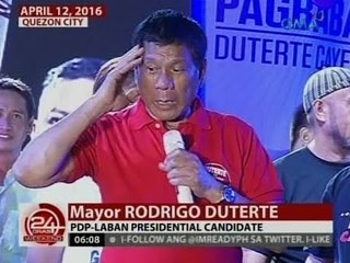 24 Oras: Duterte, binatikos kasunod ng umano'y biro tungkol sa ginahasa at pinatay na Australian