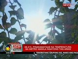 SONA: 36.4C, pinakamataas na temperatura sa Metro Manila ngayong tag-araw