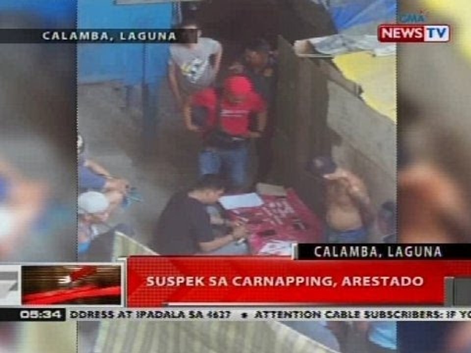 QRT: Suspek sa carnapping, arestado