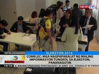 Comelec: mga nagpapakalat ng maling impormasyon tungkol sa eleksyon, pananagutin