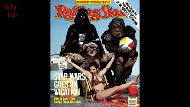 Photos de tournages de Carry Fisher en Bikini - Star Wars - Retour du Jedi