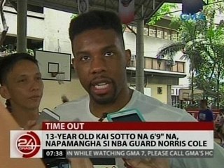 24 Oras: 13 year old Kai Sotto na 6'9" na, napamangha si Norris Cole