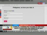 Comelec, humingi ng tulong sa NBI para mapa-takedown ang website na may datos ng mga botante