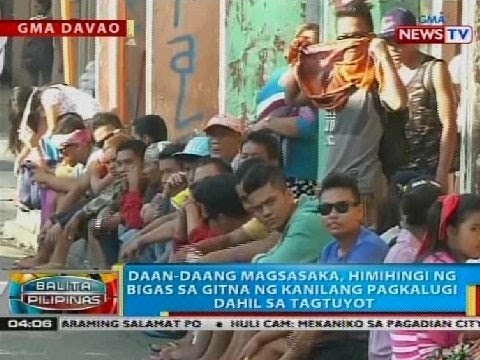 Daan-daang magsasaka, himihingi ng bigas sa gitna ng kanilang pagkalugi dahil sa tagtuyot