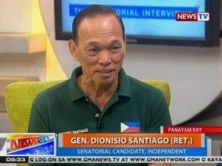 NTG: Oplan e-Leksyon: The senatorial interviews: Dionisio Santiago